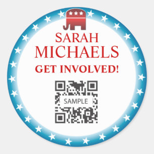 Sticker Template Republican Elephant