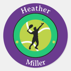 Sticker - Tennis Player - Personalised - Add Name