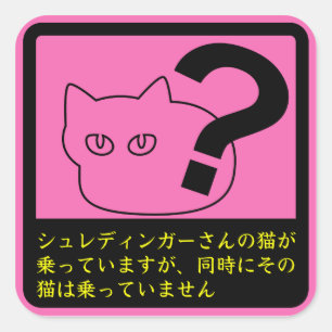 Sticker 'The Cat of Schredinger' Pink
