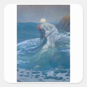 STICKER : THE MERMAID : HOWARD PYLE
