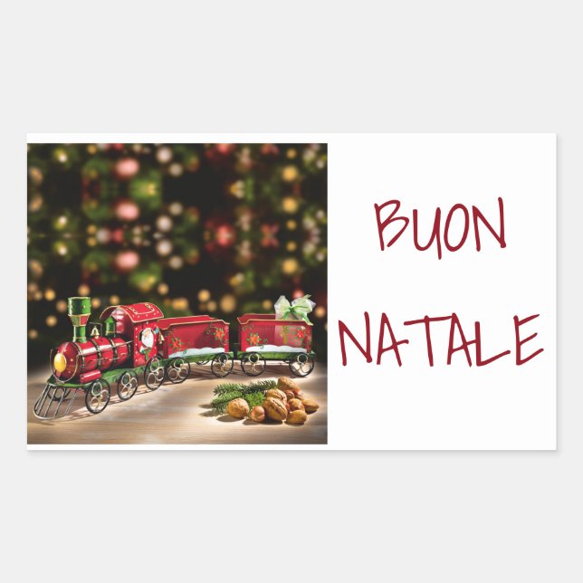 STICKER TO SAY **MERRY CHRISTMAS** "ITALIAN STYLE" (Front)