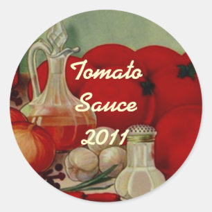 Sticker Tomatoes Kitchen Home Canning Jar Circles