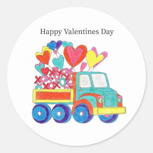 Sticker Truck Hearts (Front)