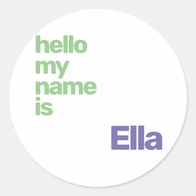 STICKER unisex name purple modern  (Front)
