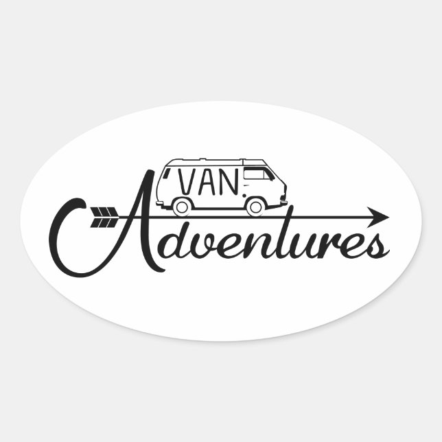 Sticker Van Adventures x4 (Front)