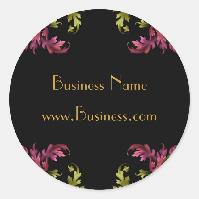 Sticker Vintage black gold and pink (Front)