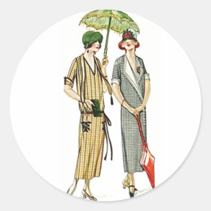 Sticker Vintage Fashion Ladies Flapper Cloche Hats