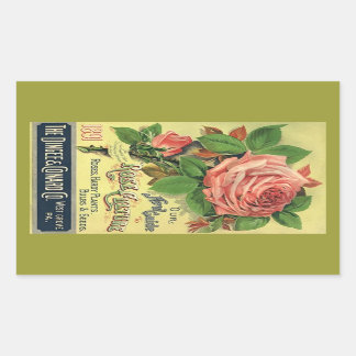 Sticker Vintage Heirloom Roses Advertising Cover