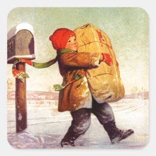 Sticker Vintage Holiday Christmas Gifting Tags Tag