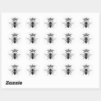 Sticker vintage image Queen Bee 20 per sheet