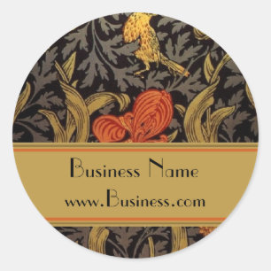 Sticker Vintage Print William Morris Black 2