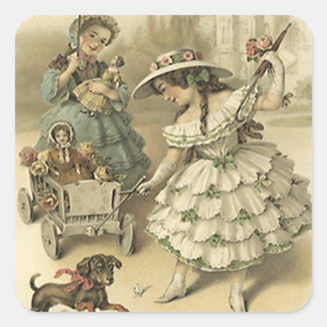 Sticker Vintage Victorian Trip Pet & Dolls Fashion (Front)