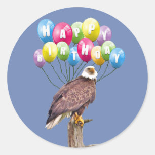 Sticker w/ birthday eagle