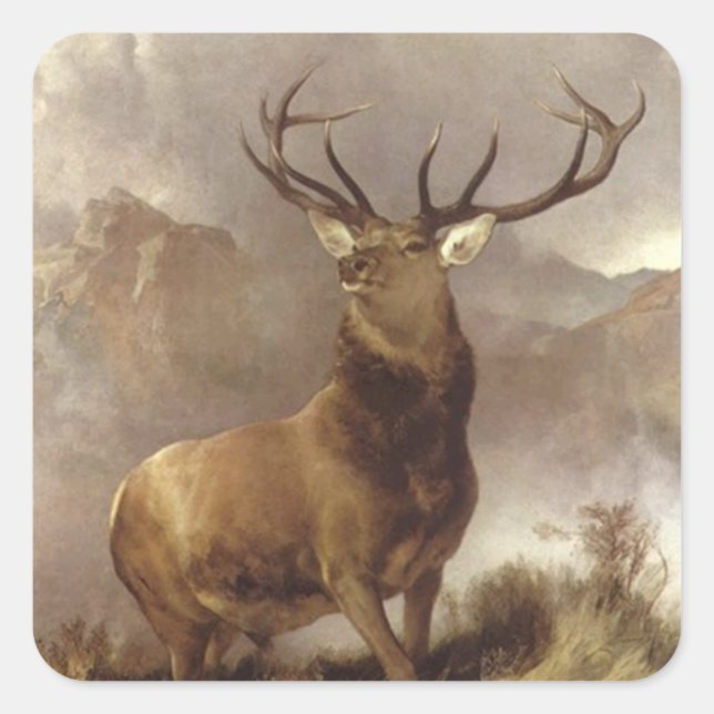 Sticker Wildlife Majestic Bull Elk Mountain Storm (Front)