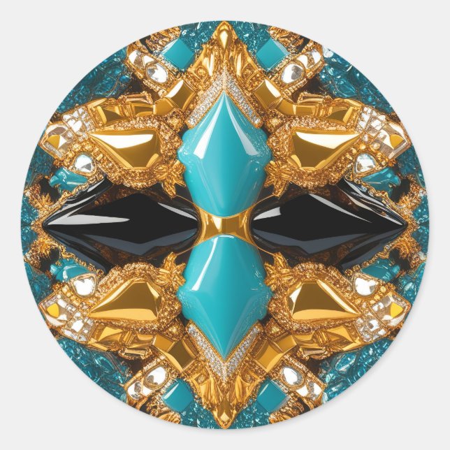 Sticker with Bahamas Colours Design (Front)