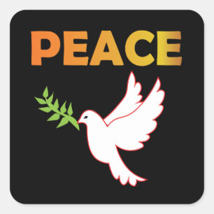 Sticker with Bird of Peace