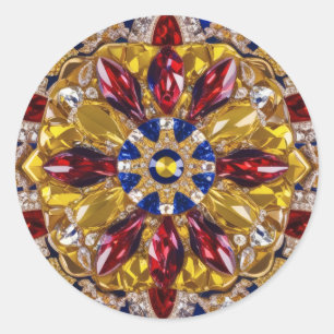 Sticker with Colombia Colours Design