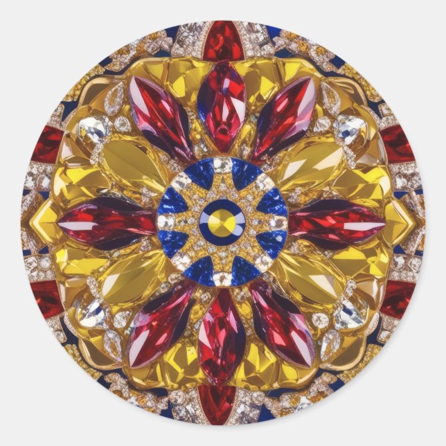 Sticker with Colombia Colours Design (Front)