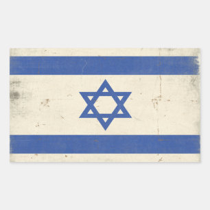 Sticker with Cool Distressed Israel Flag