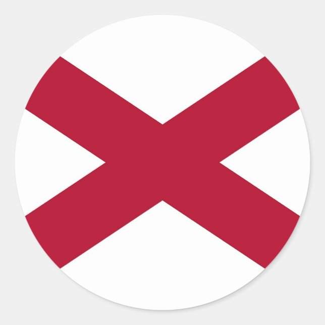 Sticker with Flag of Alabama (Front)