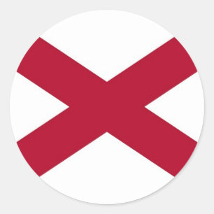 Sticker with Flag of Alabama