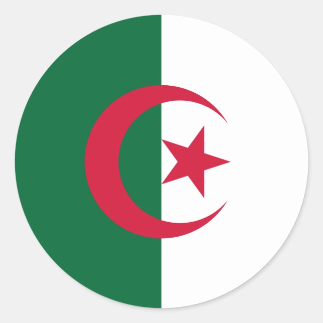 Sticker with Flag of Algeria (Front)