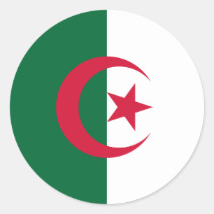 Sticker with Flag of Algeria