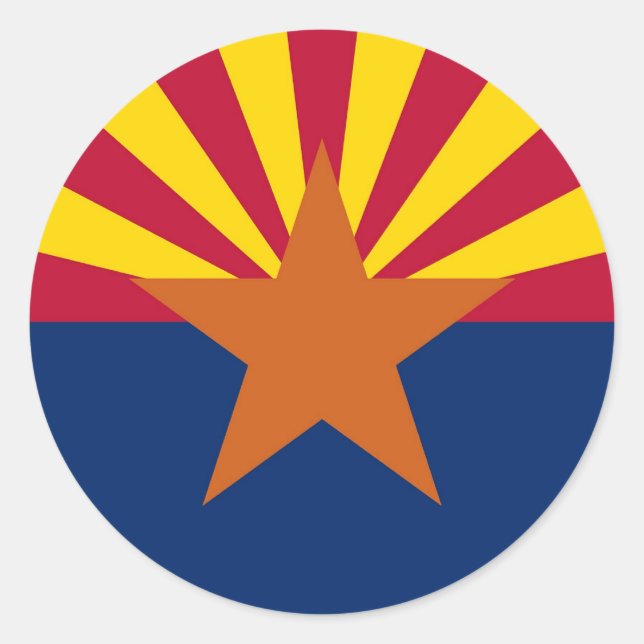 Sticker with Flag of Arizona (Front)