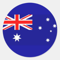 Sticker with Flag of Australia