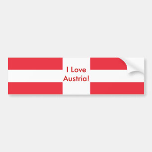 Sticker with Flag of Austria