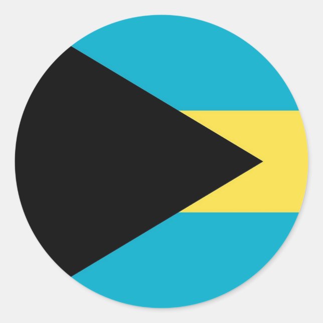 Sticker with Flag of Bahamas (Front)