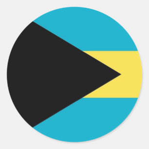 Sticker with Flag of Bahamas