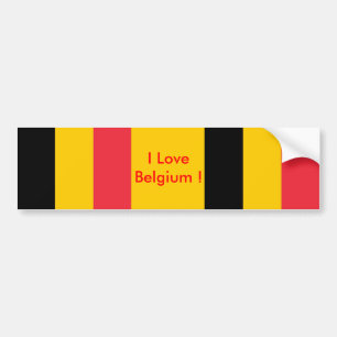 Sticker with Flag of Belgium