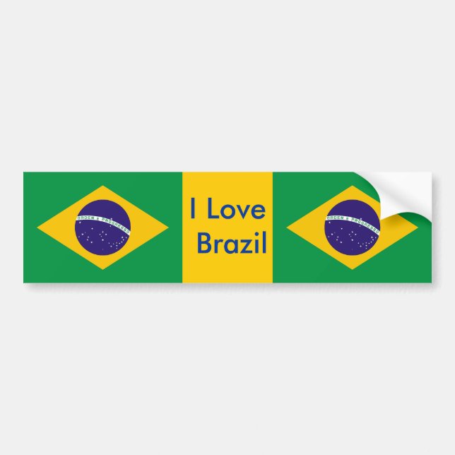 Sticker with Flag of Brazil (Front)
