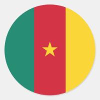 Sticker with Flag of Cameroon