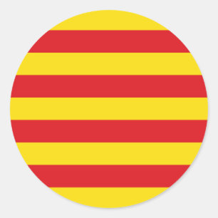 Sticker with Flag of Catalonia