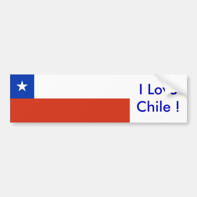 Sticker with Flag of Chile (Front)