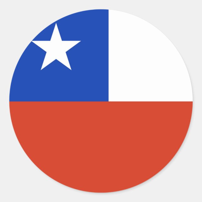 Sticker with Flag of Chile (Front)