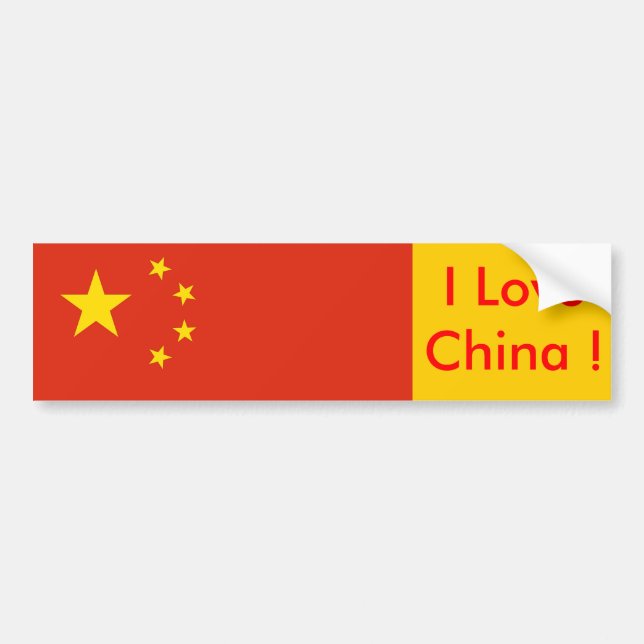 Sticker with Flag of China (Front)
