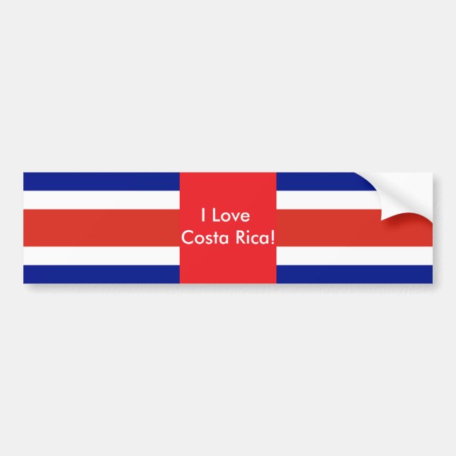 Sticker with Flag of Costa Rica (Front)