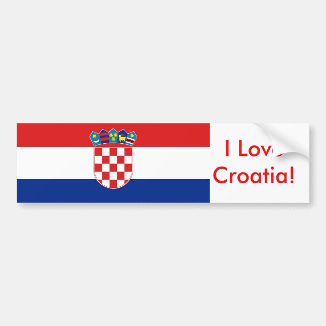 Sticker with Flag of Croatia (Front)