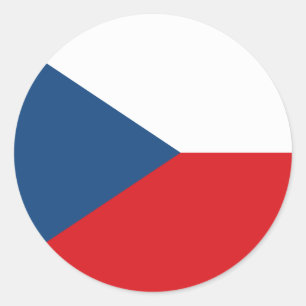 Sticker with Flag of Czechia