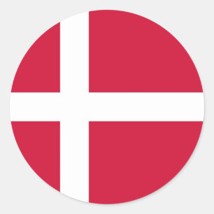 Sticker with Flag of Denmark