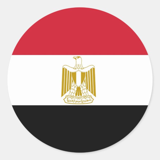 Sticker with Flag of Egypt (Front)