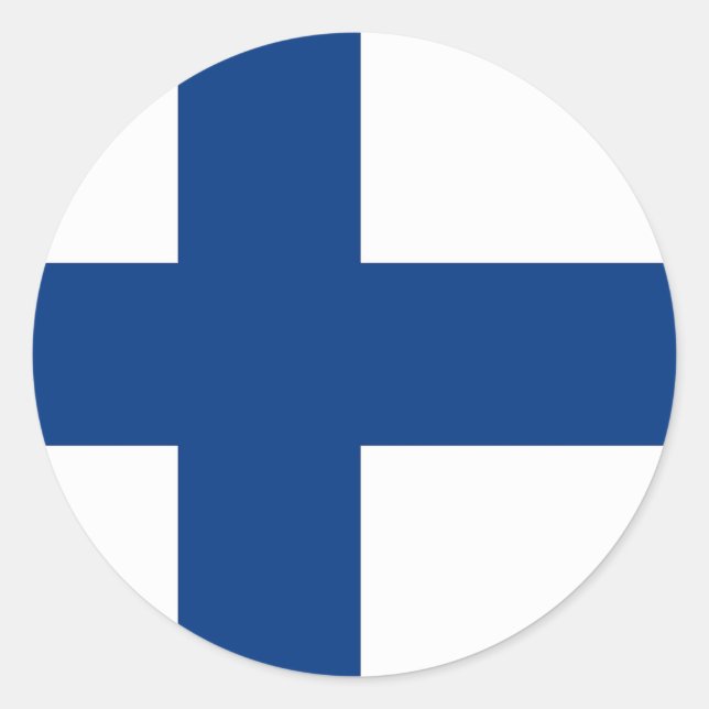 Sticker with Flag of Finland (Front)