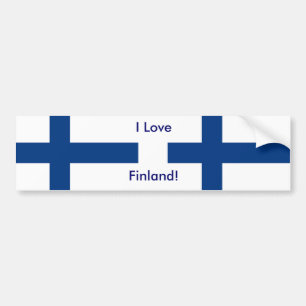 Sticker with Flag of Finland