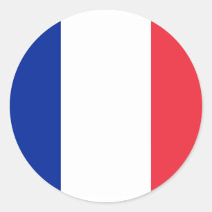 Sticker with Flag of France