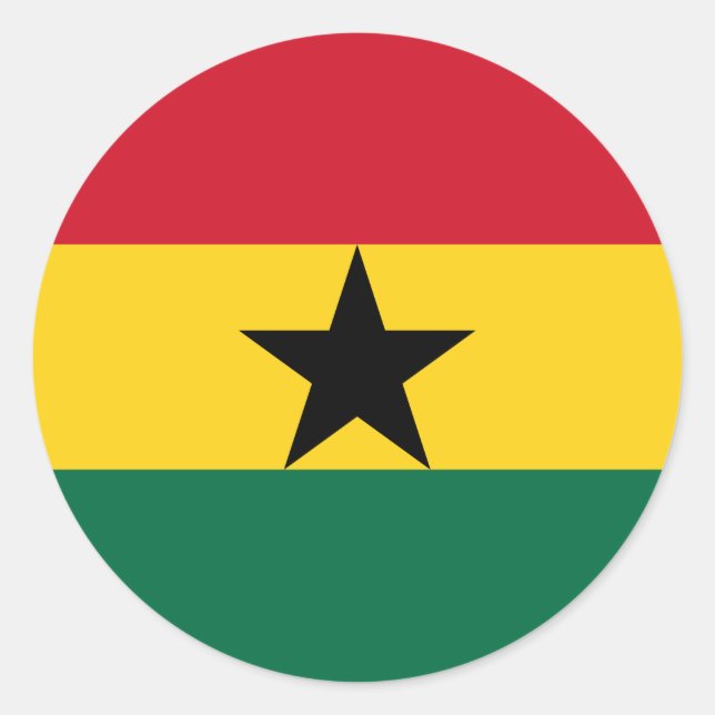 Sticker with Flag of Ghana (Front)