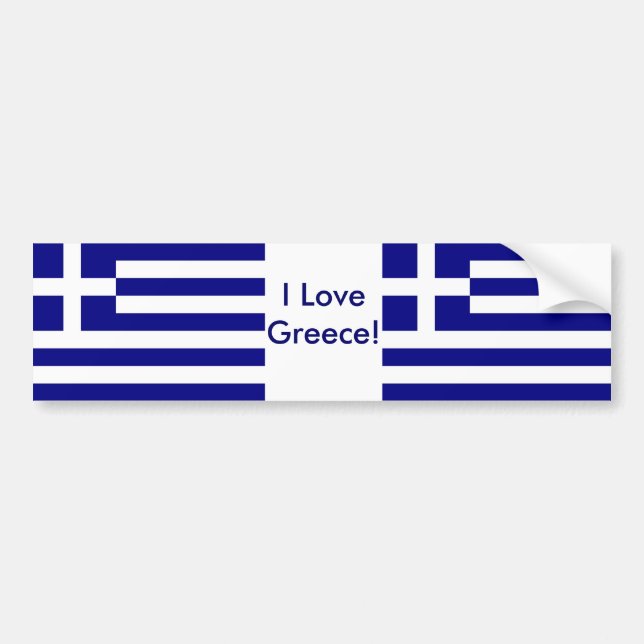Sticker with Flag of Greece (Front)