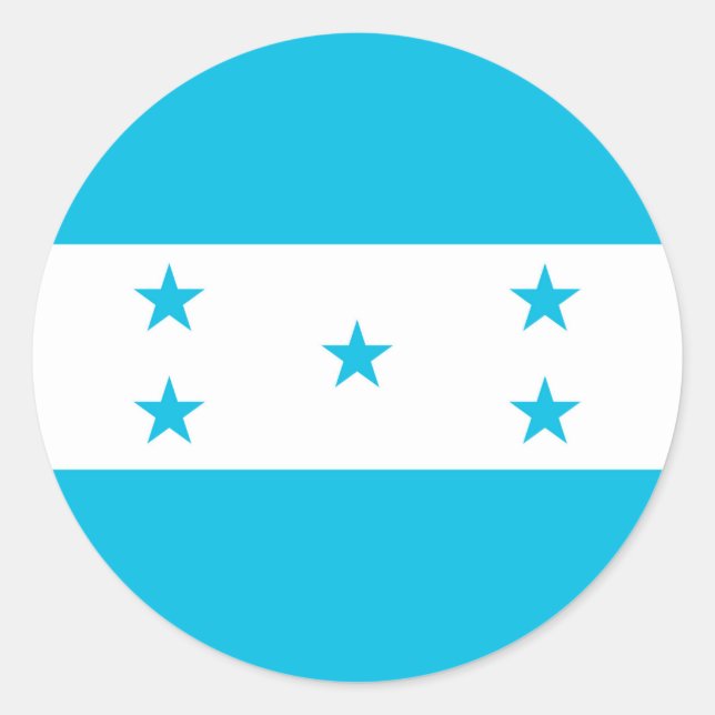 Sticker with Flag of Honduras (Front)